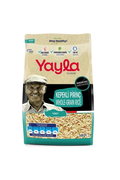 Yayla Gurme Kepekli Pirinç 500 gr x 8 Adet - 2