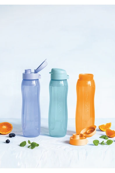 Tupperware Eco Slim Şişe 750 ml 3'lü Set Suluk Matara Çevre Dostu