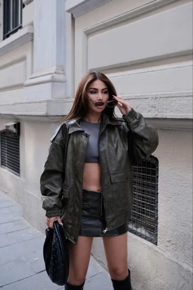 MDB uni Deri Pilot Ceket - 3