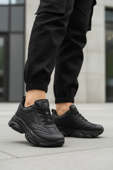 Walkway Siyah Bağcıklı Kadın Sneaker DRK171 G - 3