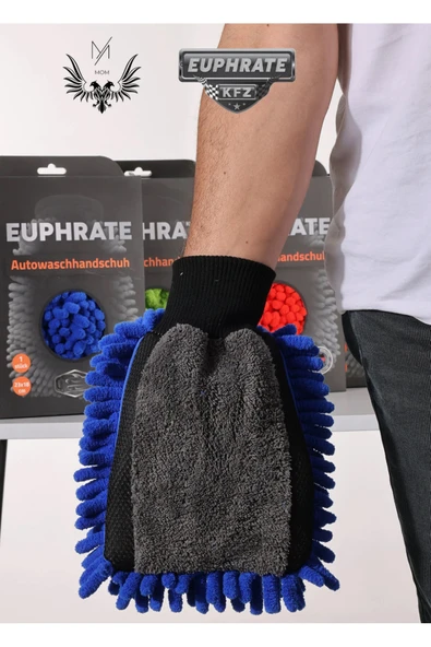 EUPHRATE KFZ Alman Üretim 3718 Mikrofiber Oto Yıkama Eldiveni 23x18 Cm - 3