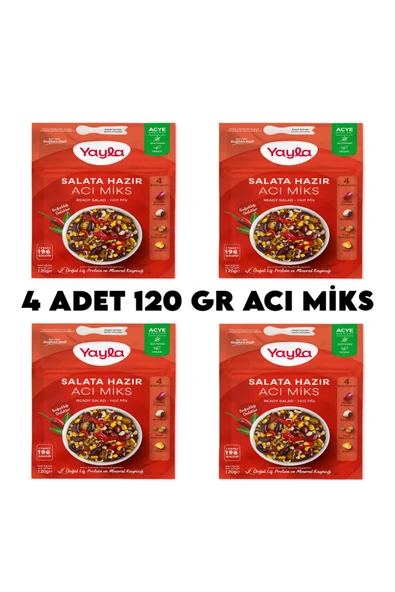 Yayla 4 Adet Acı Miks Hazır Salata ürün görseli 1