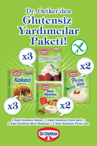 Dr. Oetker Glutensiz Yardımcılar Paketi Glutensiz Mısır Nişastası kakao pirinç Unu krem Şanti