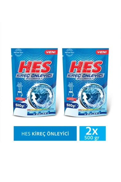 Hes Çamaşır Makine Kireç Önleyici 500GrX2 Adet