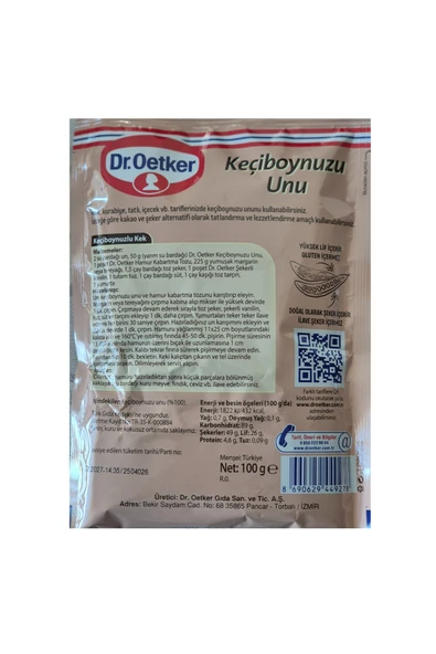 Dr. Oetker Dr.Oetker Glutensiz Keçiboynuzu Unu 100 g - 2