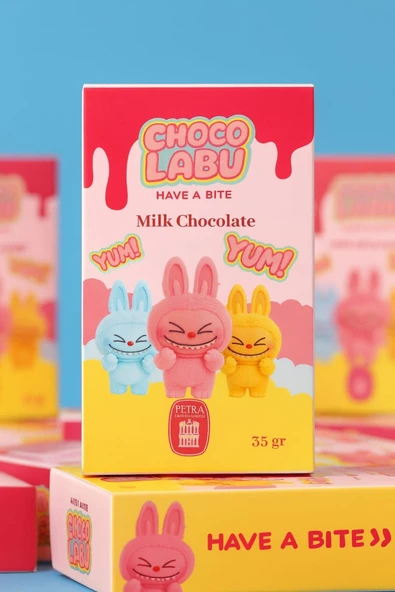 CHOCOLABU Labubu %100 Belçika Çikolatası 3x35Gr-Dubai Cream/Bueno/Lotus Biscoff - 2