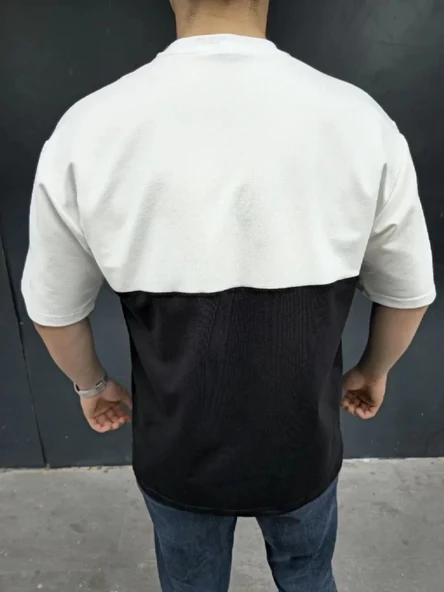 MDB Unisex Torba Cep Detaylı Parçalı Thirt  iyah - Resim 4