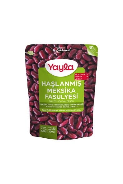 Yayla Haşlanmış Meksika Fasulyesi (400 g) x6 Adet