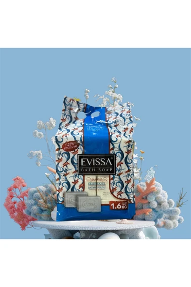 Evissa Geleneksel Beyaz Banyo Sabunu 8x200gr 1.6 Kg