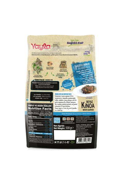 Yayla Gurme Beyaz Kinoa 500 G x 8 Adet (Koli) - 2