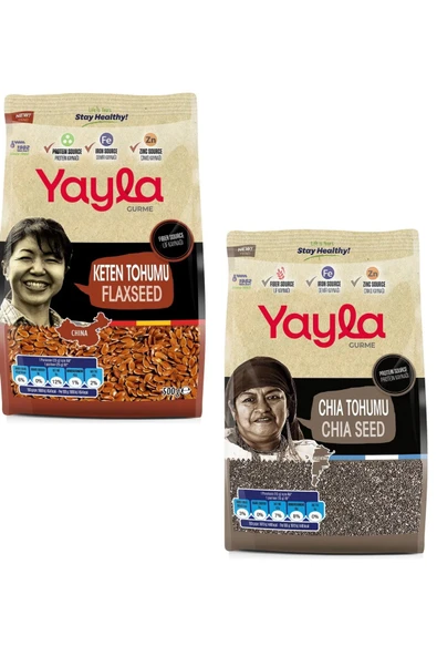 Yayla 2’Li Set Gurme Chia Tohumu 500 Gr+Keten Tohumu 500 Gr - 2