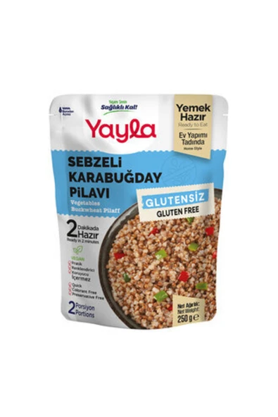 Yayla Glutensiz Sebzeli Karabuğday Pilavı 250 G ( 4 Adet )