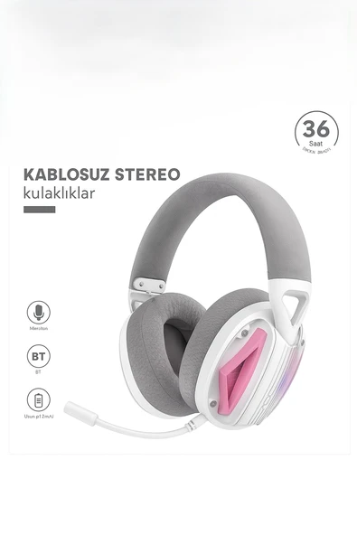 MyBlack BE46 Kablosuz Mikrofonlu Kulaklık 36 Saat Uzun Pil Ömrü Oyun ve Müzik Kulaklığı ürün görseli 1