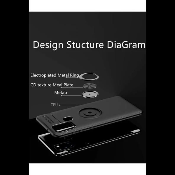 Samsung Galaxy M31 Kılıf Range Yüzüklü Silikon - Resim 3