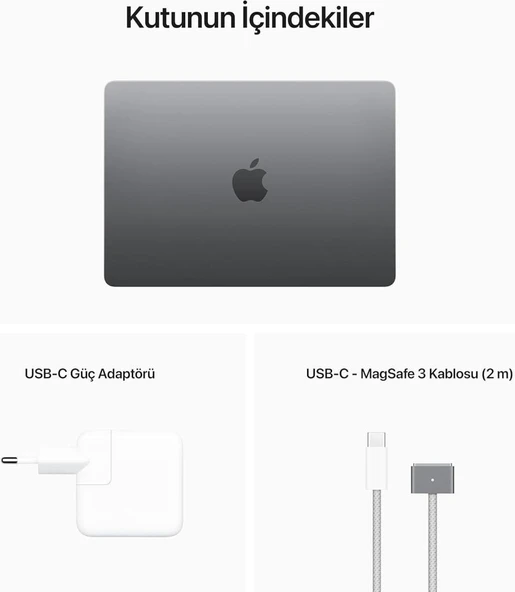MacBook Air M2 8 GB 512 GB SSD 13.6" MLXX3TU/A Uzay Grisi Outlet (Açıklamayı Okuyunuz) - 2