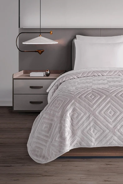 Belura | Battal Boy Çift Kişilik Emboss Battaniye & Yatak Örtüsü | Ekstra Yumuşak | 220x240 - 5