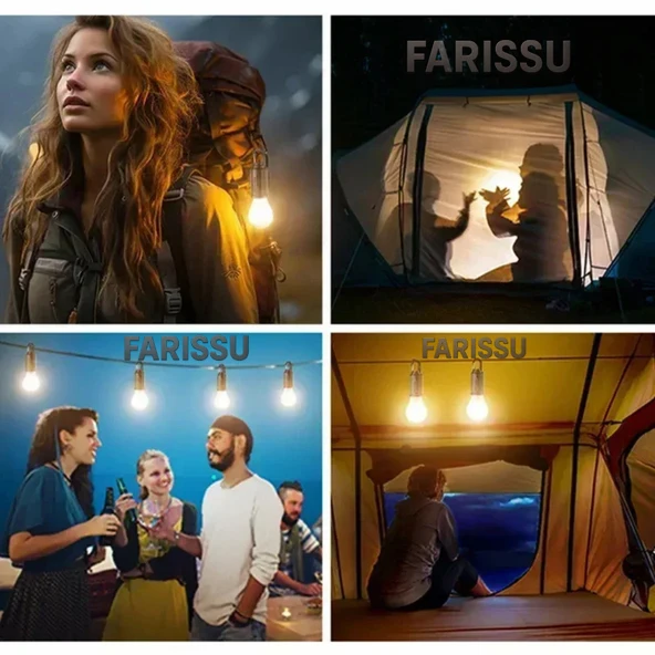 ALASKA T01-B Type-C ve Solar Şarjlı Sıcak Işık (Warm Light) Kamp Lambası - 5