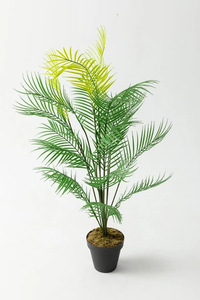 Yapay Ağaç Areka Ağacı Palmiye Ağacı Salon Bitkisi Yapay Areka 130 Cm 20 Yaprak - 3
