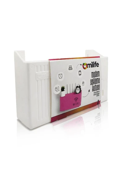 Duvara Asılabilir Modem Wifi Saklama Kutusu – Pleksi Minimalist Tasarım 25x15x6 cm ürün görseli