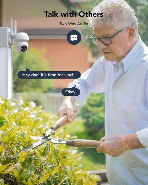 Sensörlü, Dış Mekan Akıllı Güvenlik Kameras, Elektrikle Çalışır, Su Geçirmez, Telefonla İzlenebilir - Resim 7