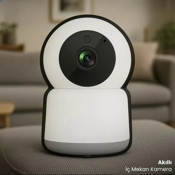 360 Derece Dönebilen Full HD - 1080P Wi - Fi Akıllı IP Kamera Bebek Odası, Salon, Güvenlik  Kamerası - 6