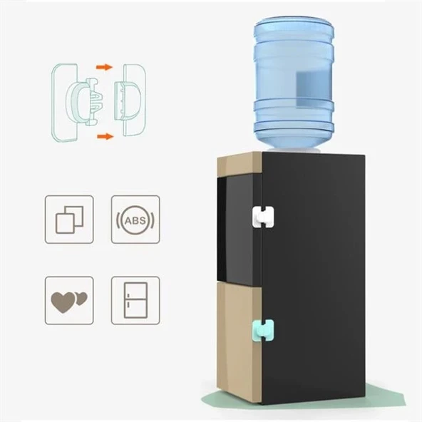 Sunup SN-28750 Geçmeli Tip Buzdolabı ve Dolap İçin Çocuk Güvenlik Kilidi Yapışkanlı - 2