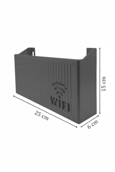 Duvara Asılabilir Modem Wifi Saklama Kutusu – Pleksi Minimalist Tasarım 25x15x6 cm - Resim 10