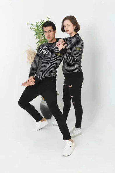 MDB Erkek Bisiklet Yaka Yün Örmeli Triko Kazak  iyah - Resim 3