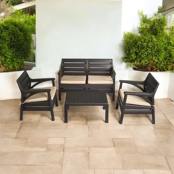 4 Kişilik Holiday Miami Bahçe Balkon Takımı - Resim 3