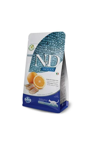 Nd Ocean Ringa & Portakal Adult Tahılsız Kedi Maması 1.5 Kg - Resim 4