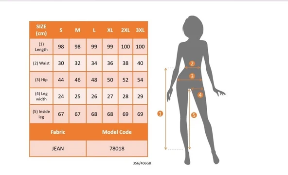 MDB Kadın Yüksek Bel önden Düğmeli Jean Pantolon - Resim 5