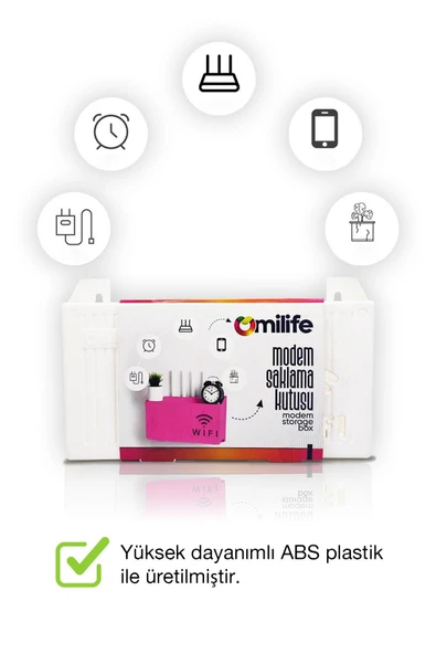 Duvara Asılabilir Modem Wifi Saklama Kutusu – Pleksi Minimalist Tasarım 25x15x6 cm - Resim 4