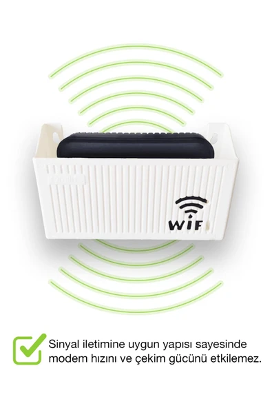 Duvara Asılabilir Modem Wifi Saklama Kutusu – Pleksi Minimalist Tasarım 25x15x6 cm - Resim 8