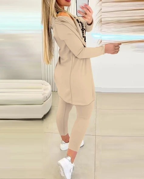 MDB Kadın Uzun Kollu Krep üçlü Takım - Resim 3