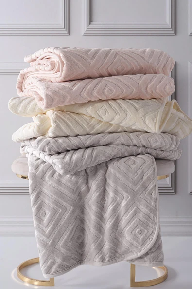 Belura | Battal Boy Çift Kişilik Emboss Battaniye & Yatak Örtüsü | Ekstra Yumuşak | 220x240 - 10