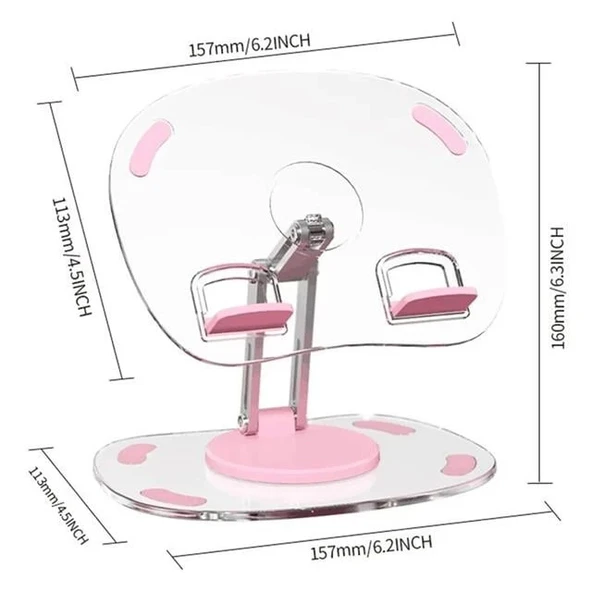 PowerMaster PM-24571 Q16 360 Derece Hareketli Şeffaf Ipad Tablet Ve Telefon Tutucu Stand - 2