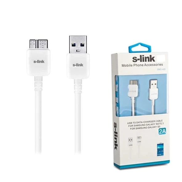 S-Link SMG-495 Note 3-S5 Data Şarj Kablosu