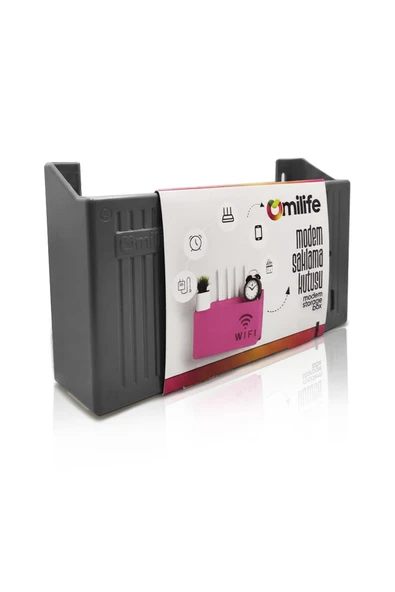 Duvara Asılabilir Modem Wifi Saklama Kutusu – Pleksi Minimalist Tasarım 25x15x6 cm - Resim 9