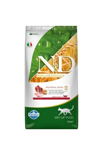 Nd Tavuk & Nar Neutered Az Tahıllı Kedi Maması - 10 Kg ürün görseli 1