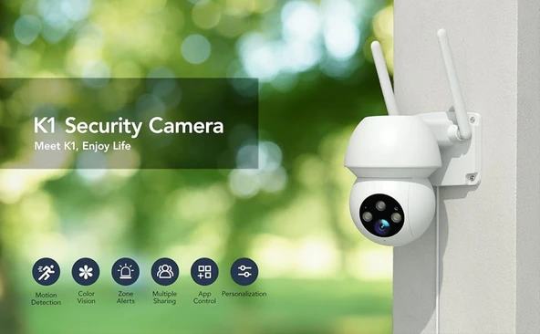 Sensörlü, Dış Mekan Akıllı Güvenlik Kameras, Elektrikle Çalışır, Su Geçirmez, Telefonla İzlenebilir - Resim 4