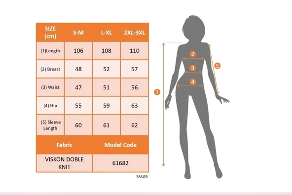 MDB Kadın Uzun Kollu V Ribana Yakalı Yanlardan Yırtmaçlı Midi Viskon Iki Iplik Elbise - Resim 4