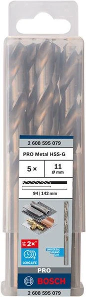 HSS-G Metal Matkap Ucu 11*142 mm 5li ürün görseli