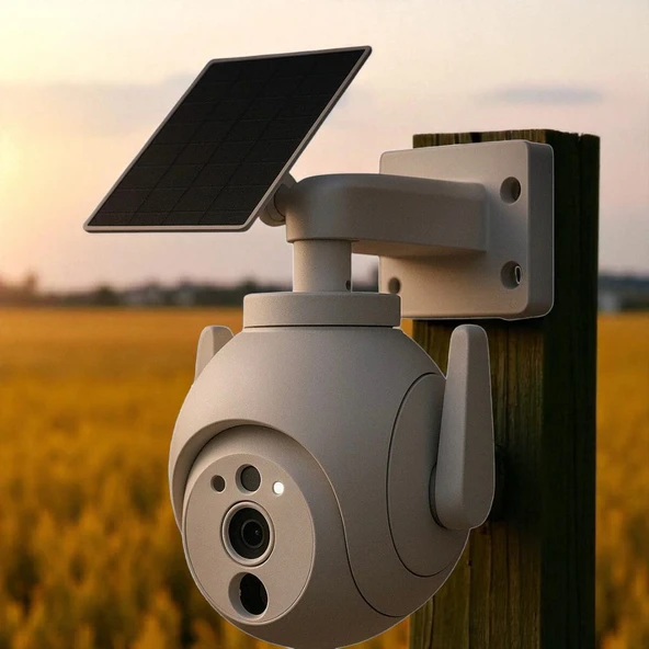 Güneşe Enerjili, Kaliteli Solar Dış Mekan Akıllı Kamera, Arıcı, Çiftçi, Çoban Kamerası, Full HD 3 MP - 2