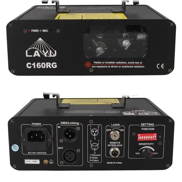 Layu C160RG Kırmızı-Yeşil Çift Renk Beam Efekt Lazeri - 3