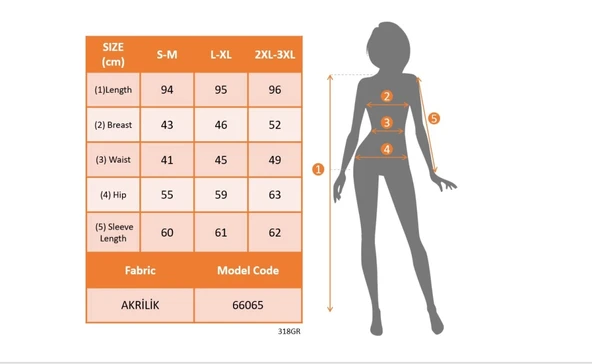 MDB Kadın Uzun Kollu Balıkçı Yaka Salaş Kusa Akrilik Elbise - Resim 4