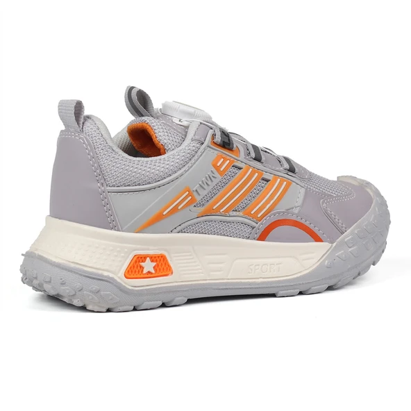 Kız Çocuk Buz Oranj Günlük Spor Ayakkabı | Rahat Yürüyüş ve Koşu Sneaker - Şık ve Dayanıklı Tasarım - Resim 5