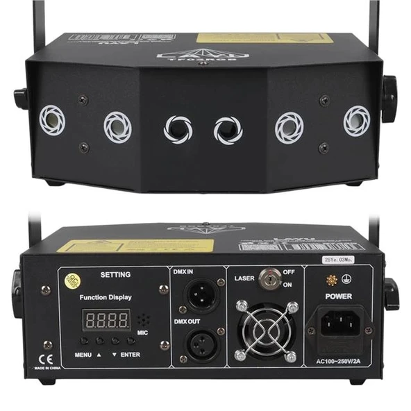 Layu TF02RGB RGB Beam + RGB Twinkling Lazer DMX-AUTO-SOUND-MASTER/SLAVER - 3