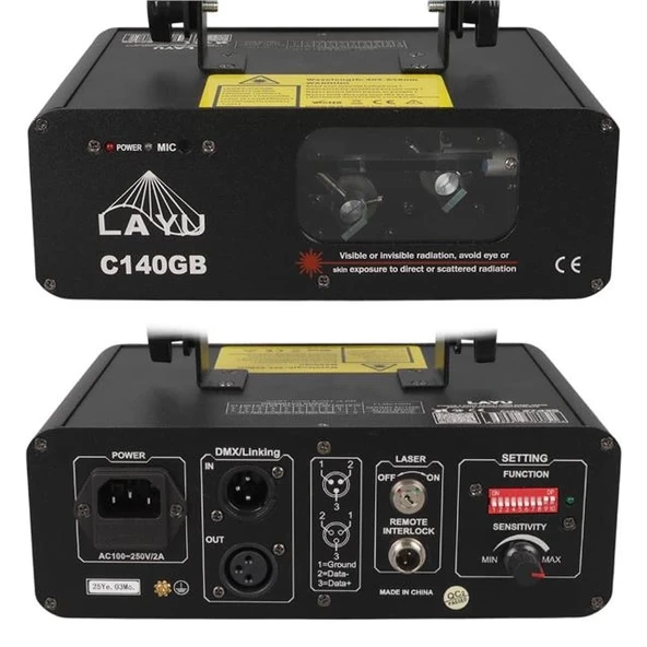Layu C140Gb Yeşil-Mavi Çift Renk Beam Efekt Lazeri - 3
