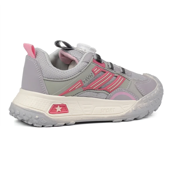 Kız Çocuk Buz Pembe Günlük Spor Ayakkabı | Rahat Yürüyüş ve Koşu Sneaker - Şık ve Dayanıklı Tasarım - Resim 5