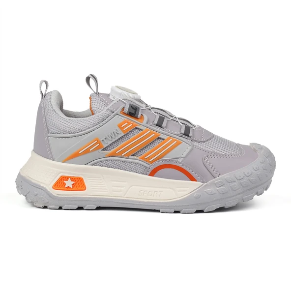 Kız Çocuk Buz Oranj Günlük Spor Ayakkabı | Rahat Yürüyüş ve Koşu Sneaker - Şık ve Dayanıklı Tasarım - Resim 6